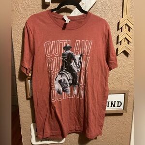 Bella Canvas Outlaw Cowboy Graphic T-Shirt Women’s Size Large